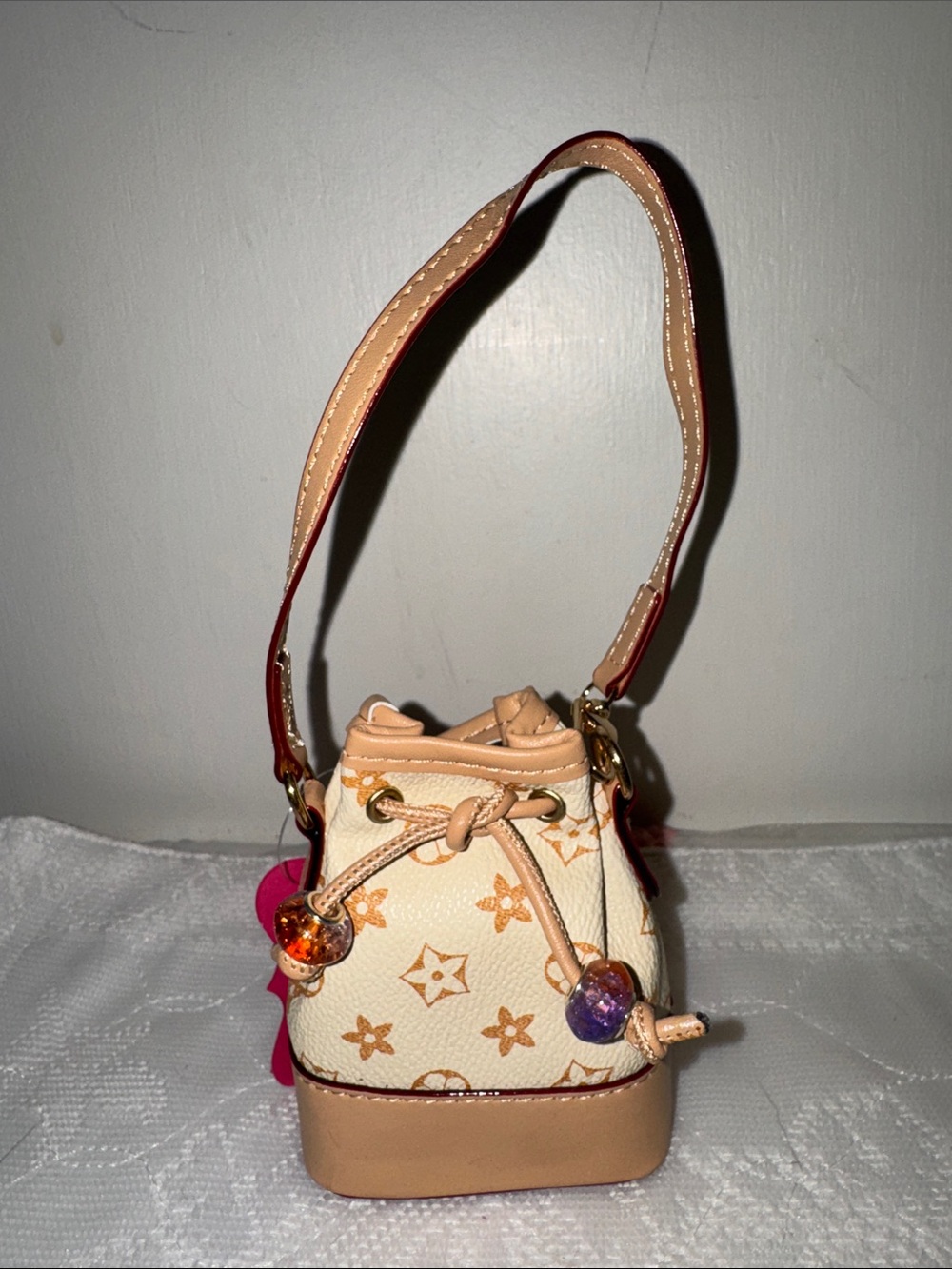 Monogram Mini Bag Charm - Picture 2 of 6
